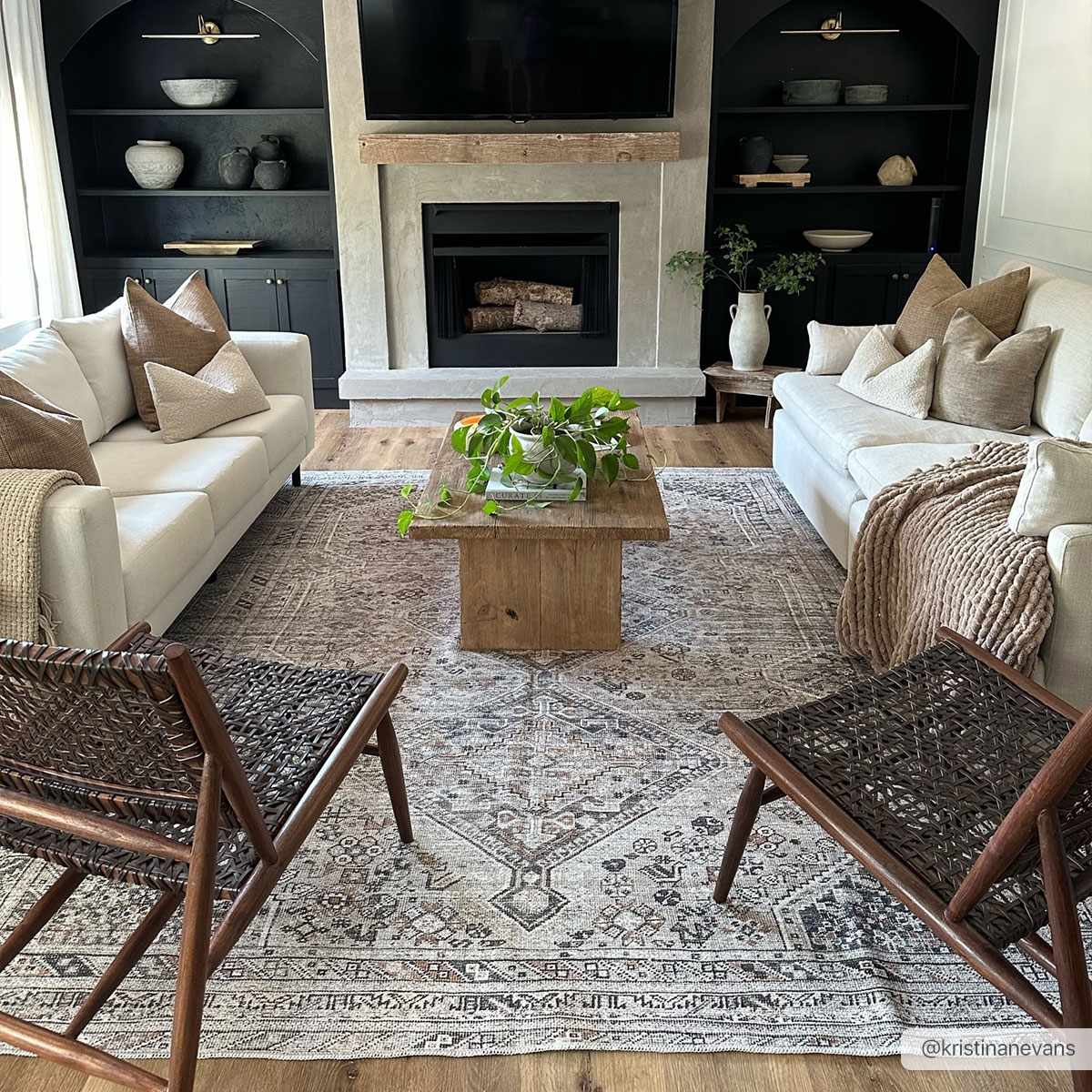Barny Beige Flat Pile Washable Rug by Boutique Rugs