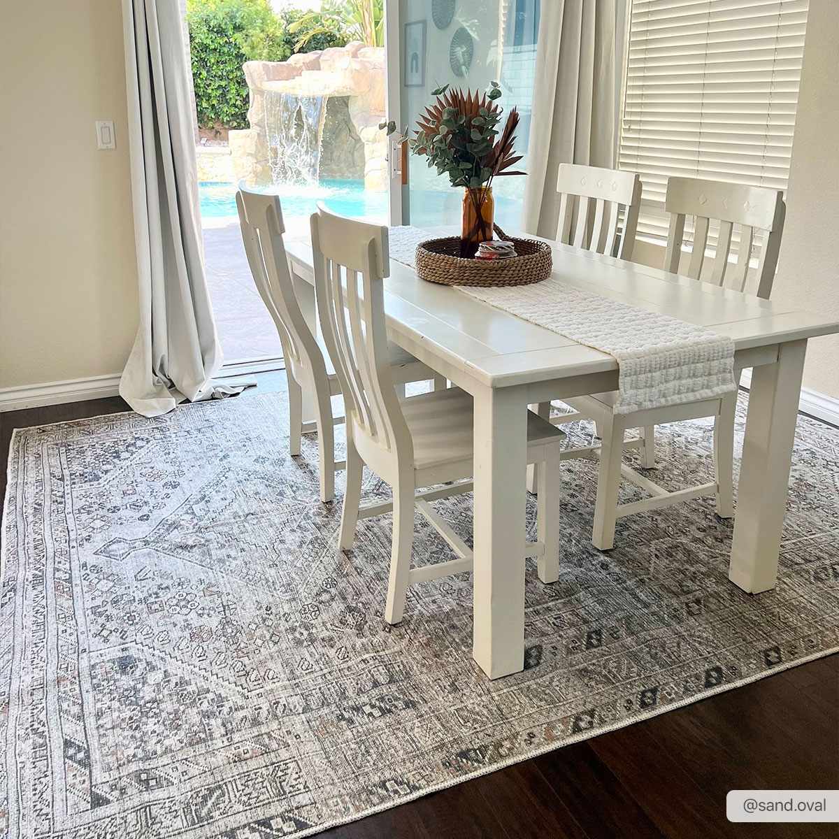 Barny Beige Flat Pile Washable Rug by Boutique Rugs