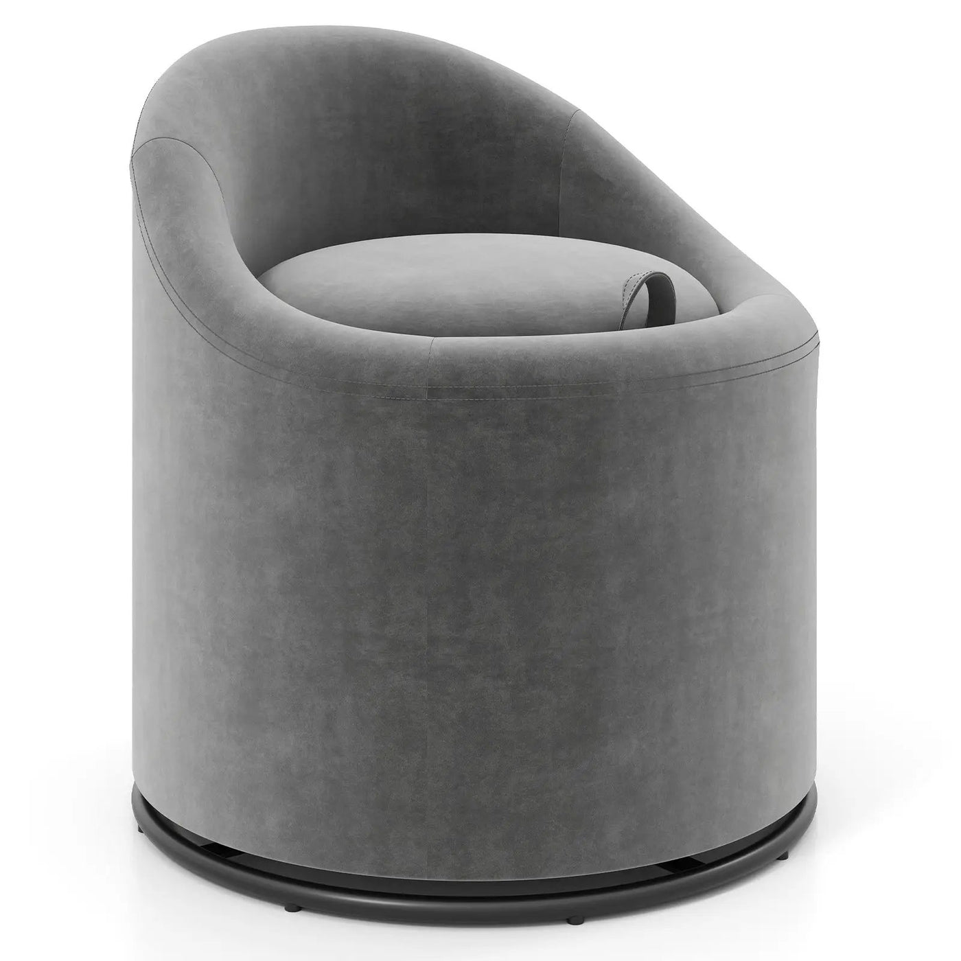 Barrel Chair with Storage 360¬∞ Swivel Upholstered Vanity Chair by DirectDeals
