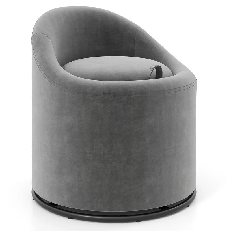 Barrel Chair with Storage 360¬∞ Swivel Upholstered Vanity Chair by DirectDeals