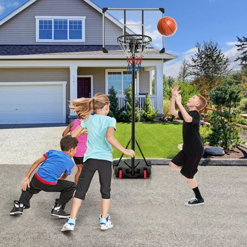 5.8-6.8 FT Basketball Hoop Height Adjustable Basketball System with Wheels and Fillable Base by DirectDeals