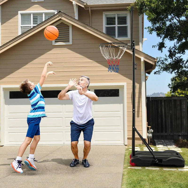 5.8-6.8 FT Basketball Hoop Height Adjustable Basketball System with Wheels and Fillable Base by DirectDeals