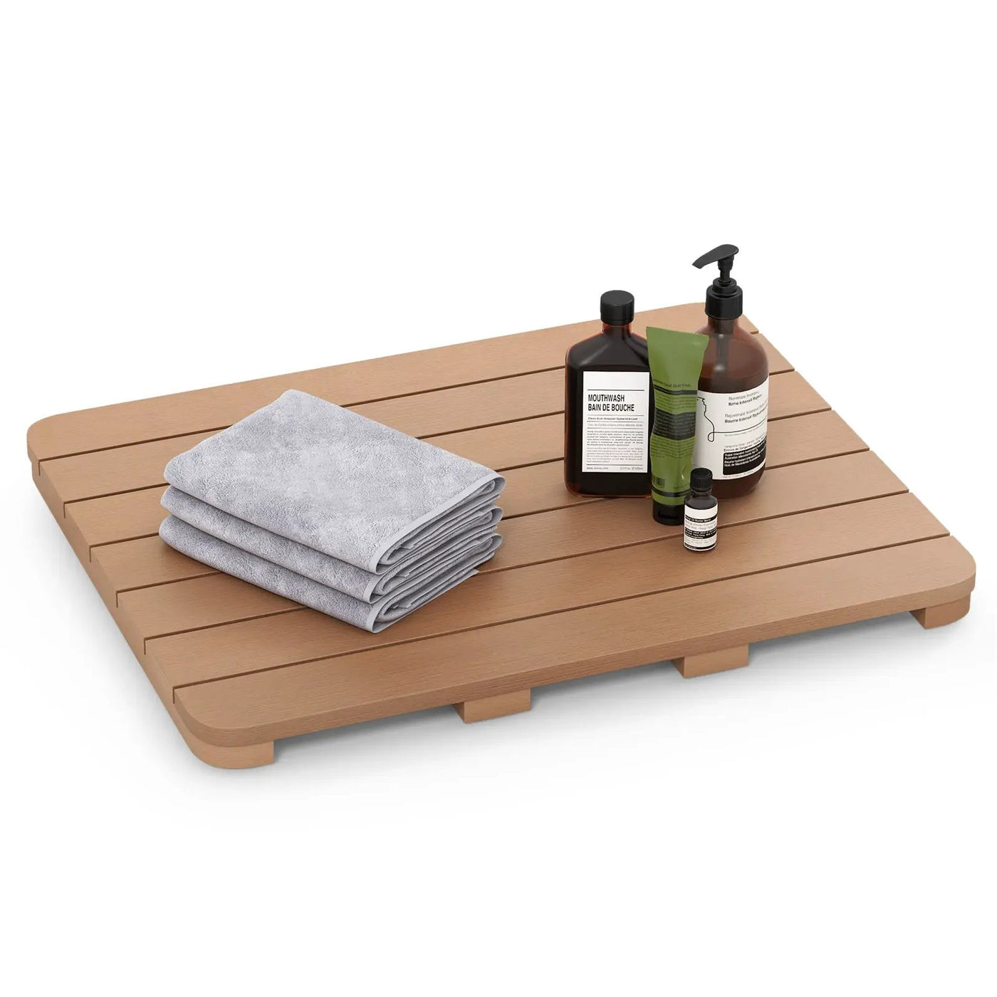 Waterproof HIPS Bath Spa Shower Mat with Non Slip Foot Pads by DirectDeals