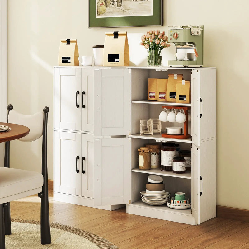Bathroom Cabinet 43.5 inch Storage Cabinet with Doors and Adjustable Shelves by DirectDeals