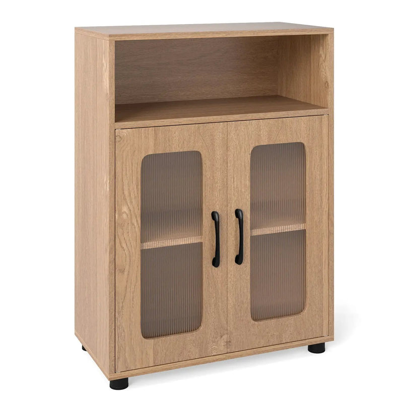 Bathroom Cabinet Freestanding Cabinet with 2 Doors and 3-Level Adjustable Shelf by DirectDeals