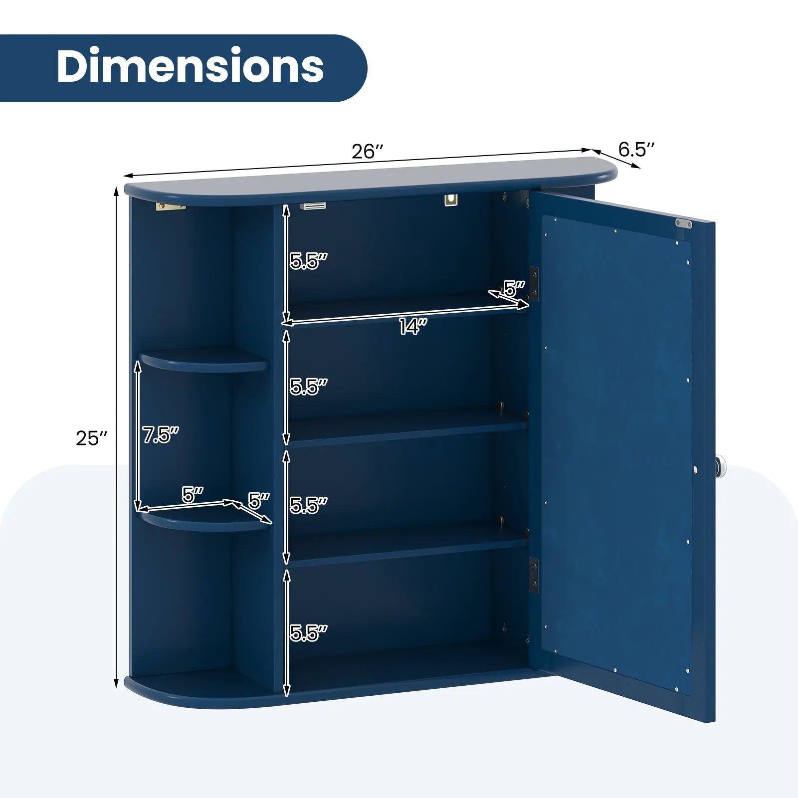 Bathroom Cabinets - Prussian Blue Collection by DirectDeals
