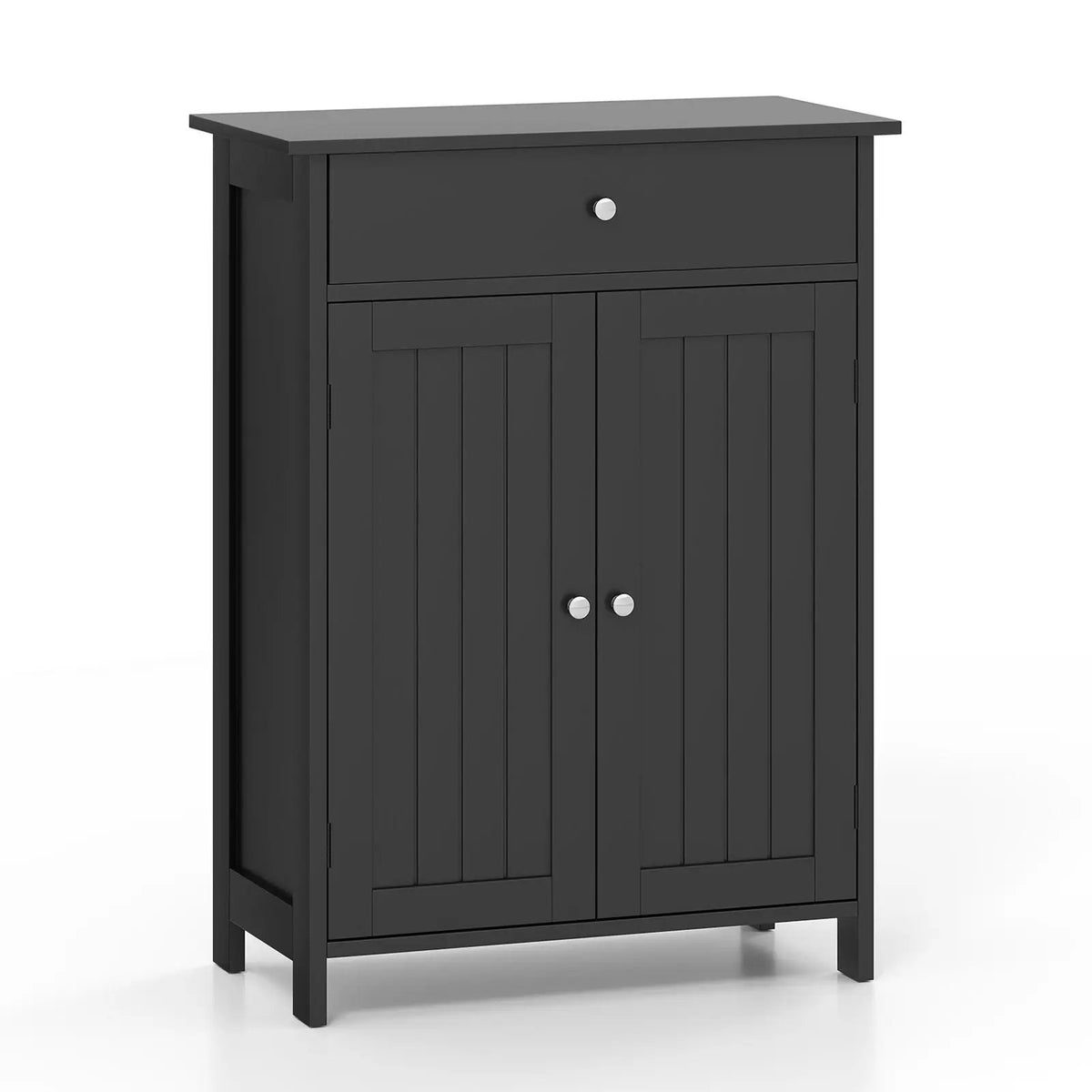 Bathroom Floor Cabinet Freestanding Storage Organizer with 2 Doors by DirectDeals