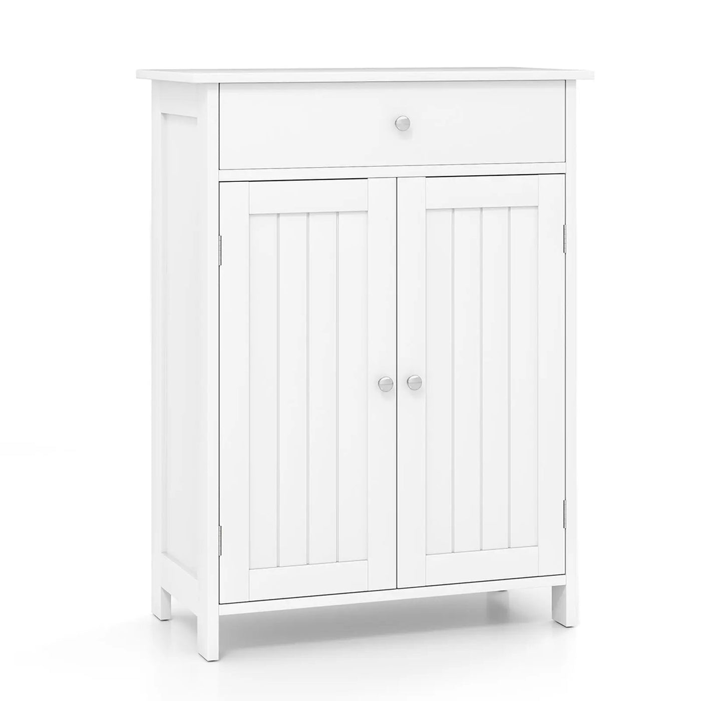 Bathroom Floor Cabinet Freestanding Storage Organizer with 2 Doors by DirectDeals