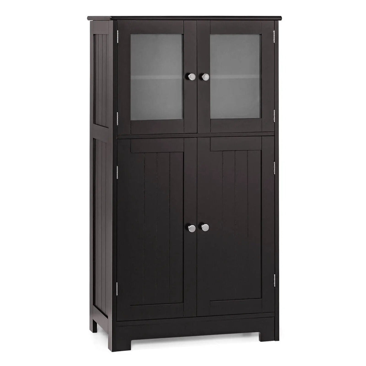 Bathroom Floor Storage Locker Kitchen Cabinet with Doors and Adjustable Shelf by DirectDeals