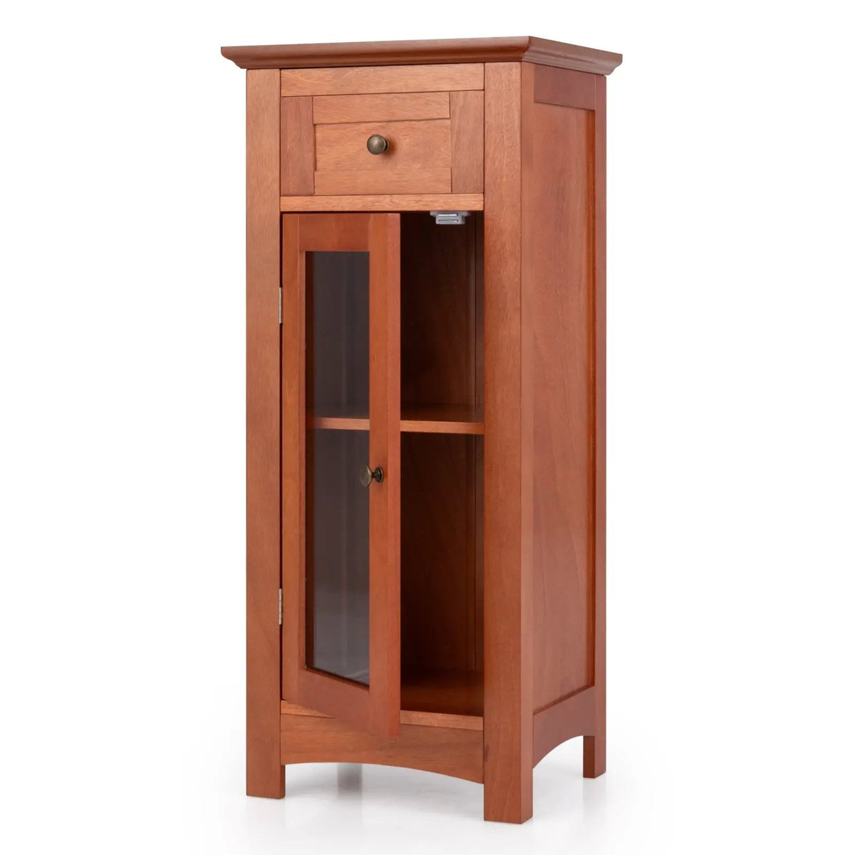 Bathroom Freestanding Storage Cabinet with Single Glass Door by DirectDeals