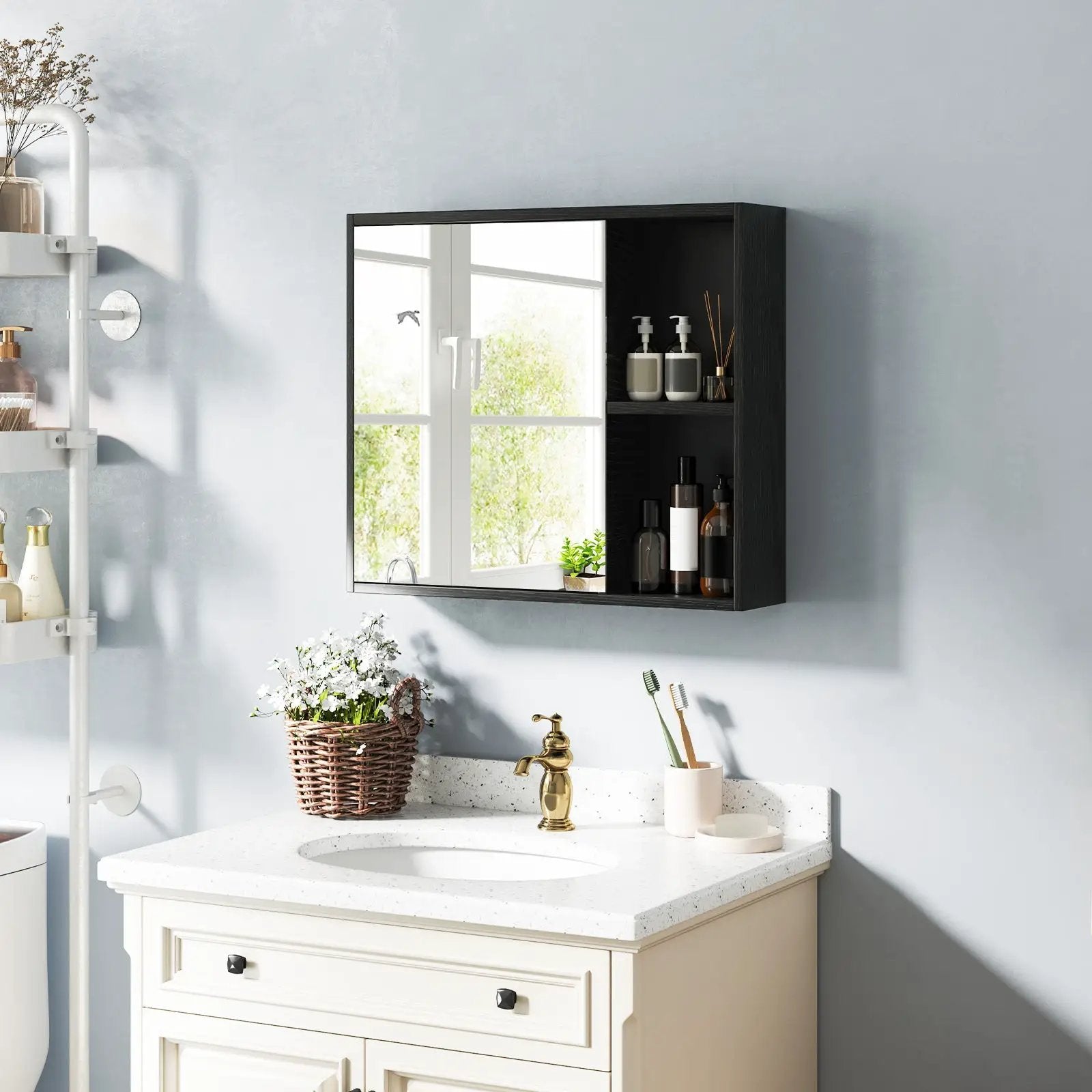 Bathroom Medicine Cabinet with Single Mirror Door by DirectDeals