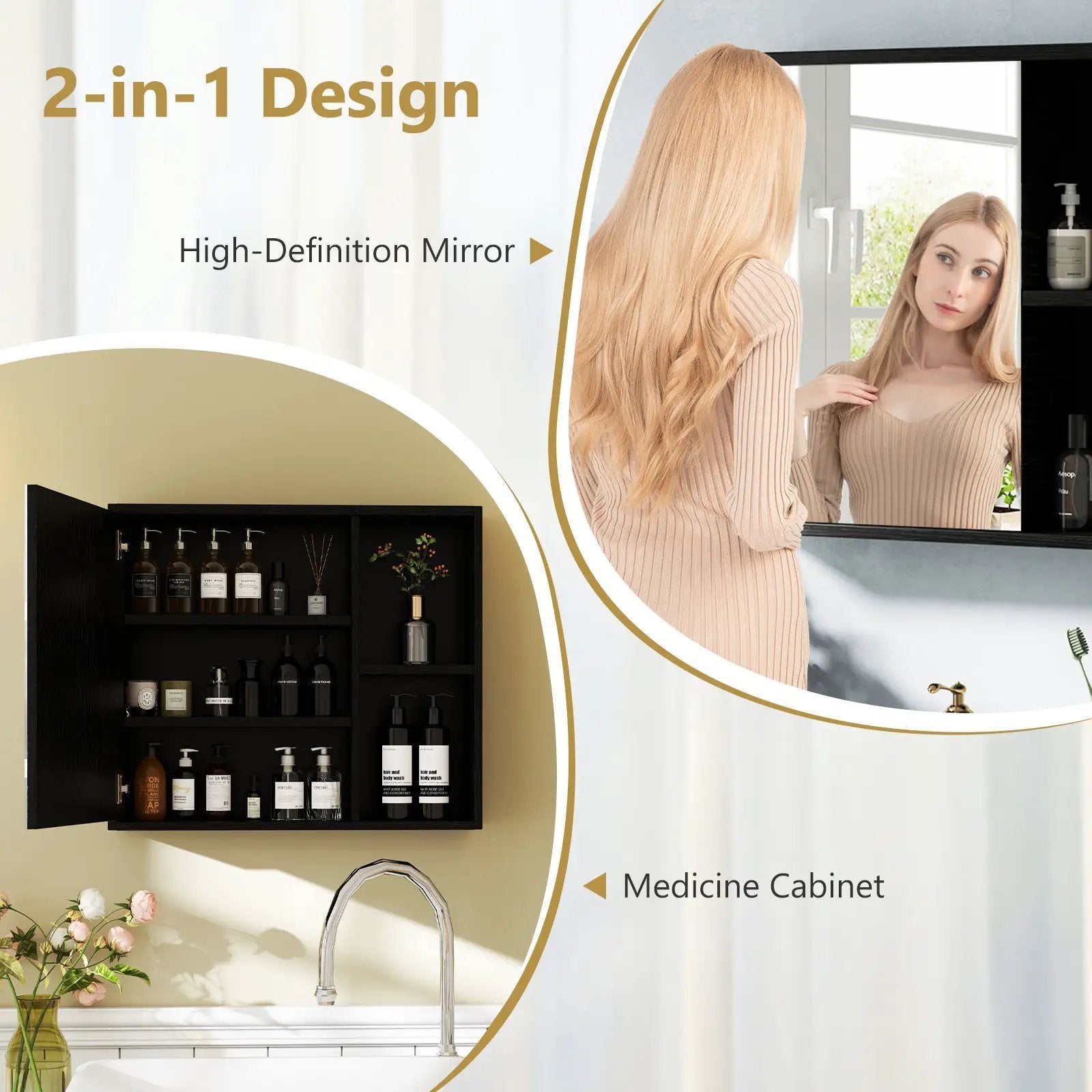 Bathroom Medicine Cabinet with Single Mirror Door by DirectDeals