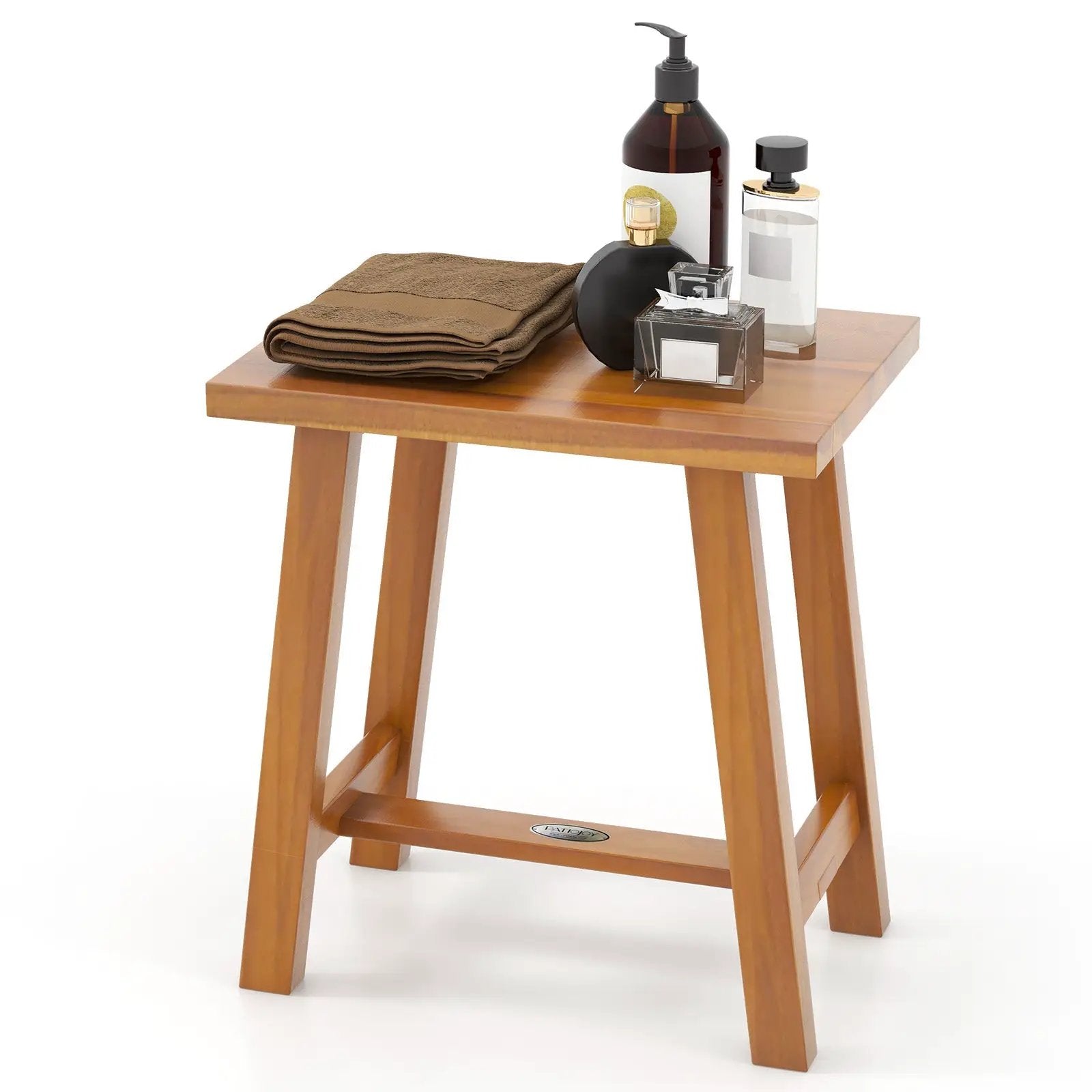 Bathroom Shower Stool Teak Shower Bench for Shaving Legs and Spa Bath by DirectDeals