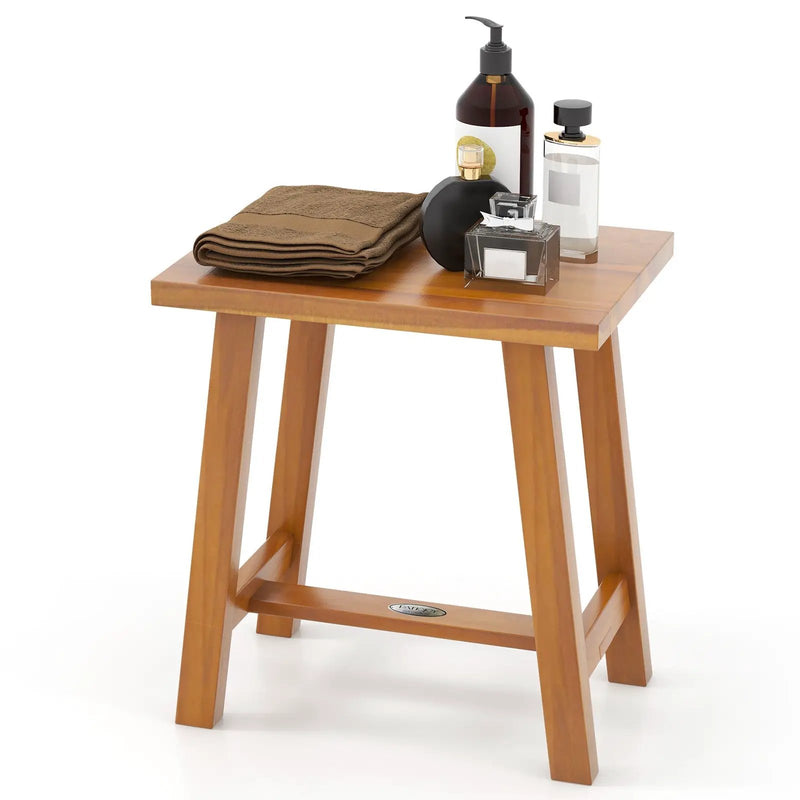 Bathroom Shower Stool Teak Shower Bench for Shaving Legs and Spa Bath by DirectDeals
