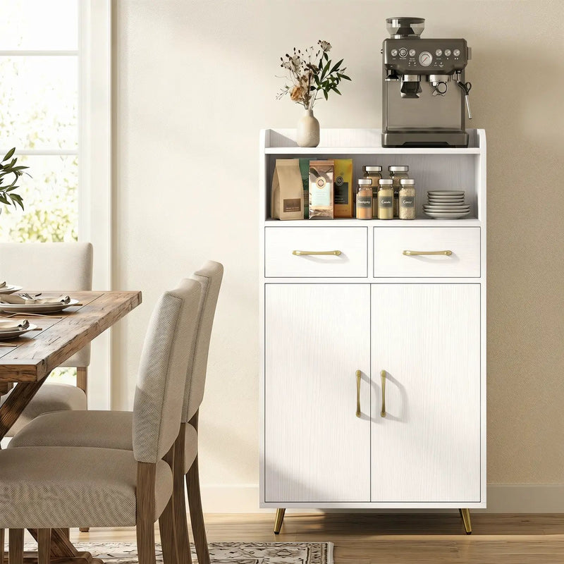 Freestanding Bathroom Storage Cabinet with 2 Drawers & Doors by DirectDeals