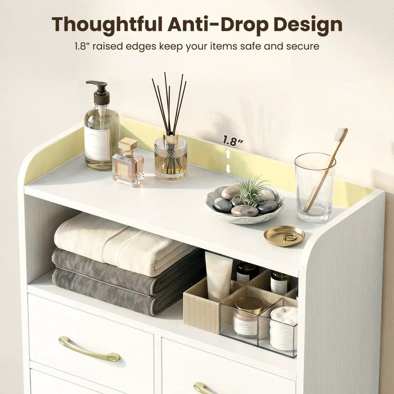 Freestanding Bathroom Storage Cabinet with 2 Drawers & Doors by DirectDeals
