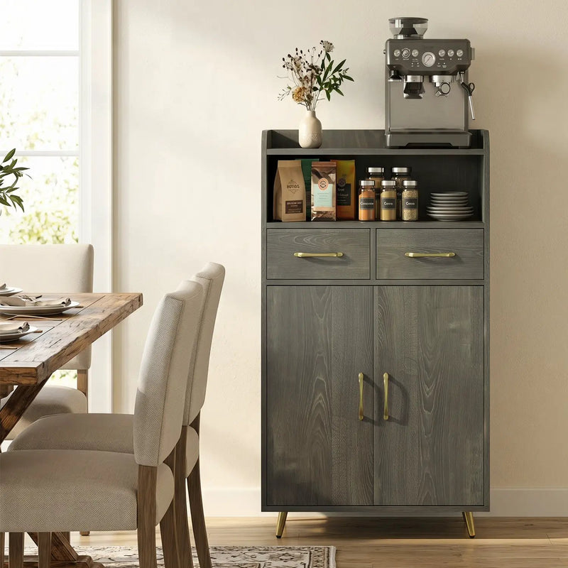 Freestanding Bathroom Storage Cabinet with 2 Drawers & Doors by DirectDeals