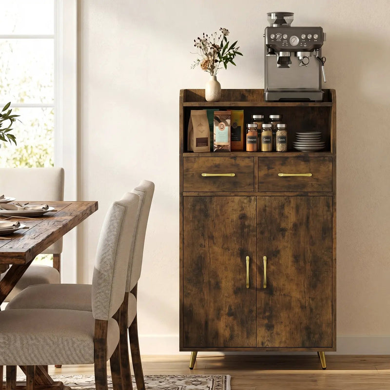 Freestanding Bathroom Storage Cabinet with 2 Drawers & Doors by DirectDeals