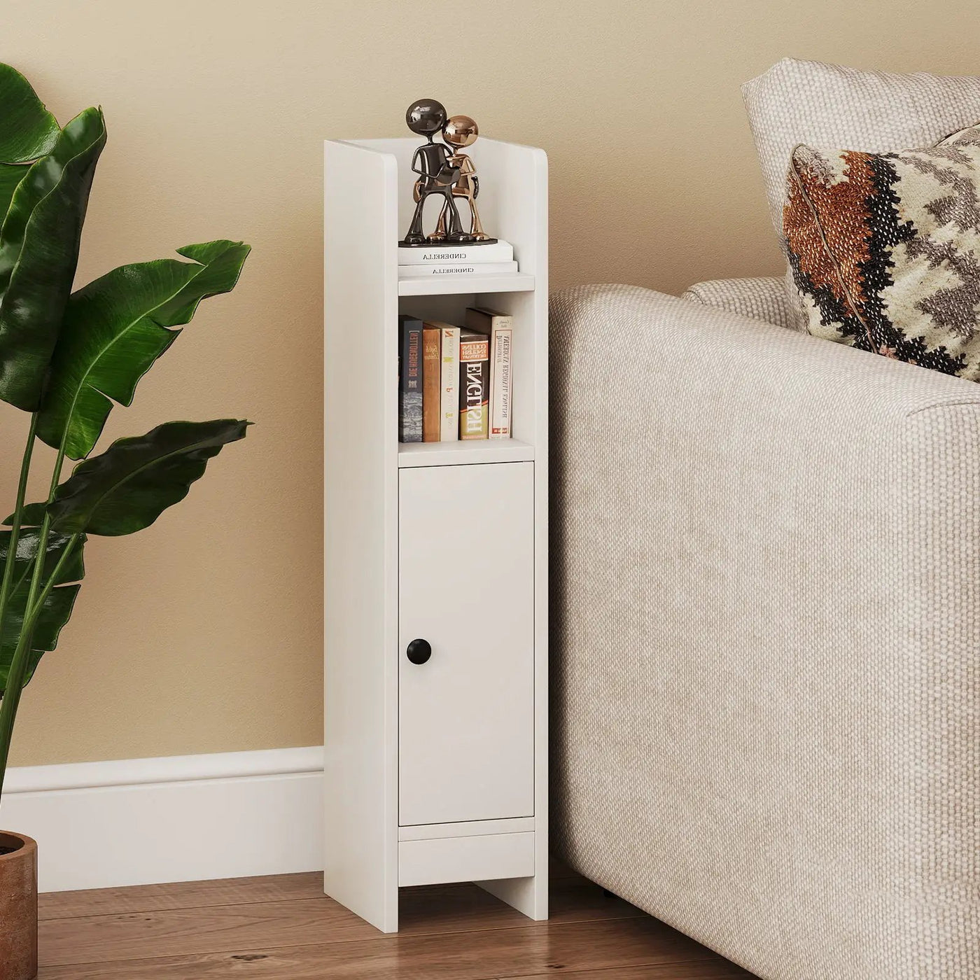 Bathroom Slim Cabinet Corner with Door and Adjustable Shelf by DirectDeals