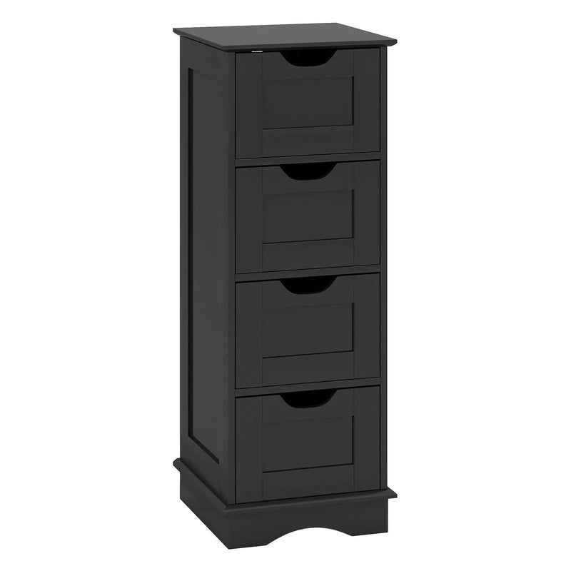 Bathroom Storage Cabinet with Cutout Handles and 4 Drawers by DirectDeals