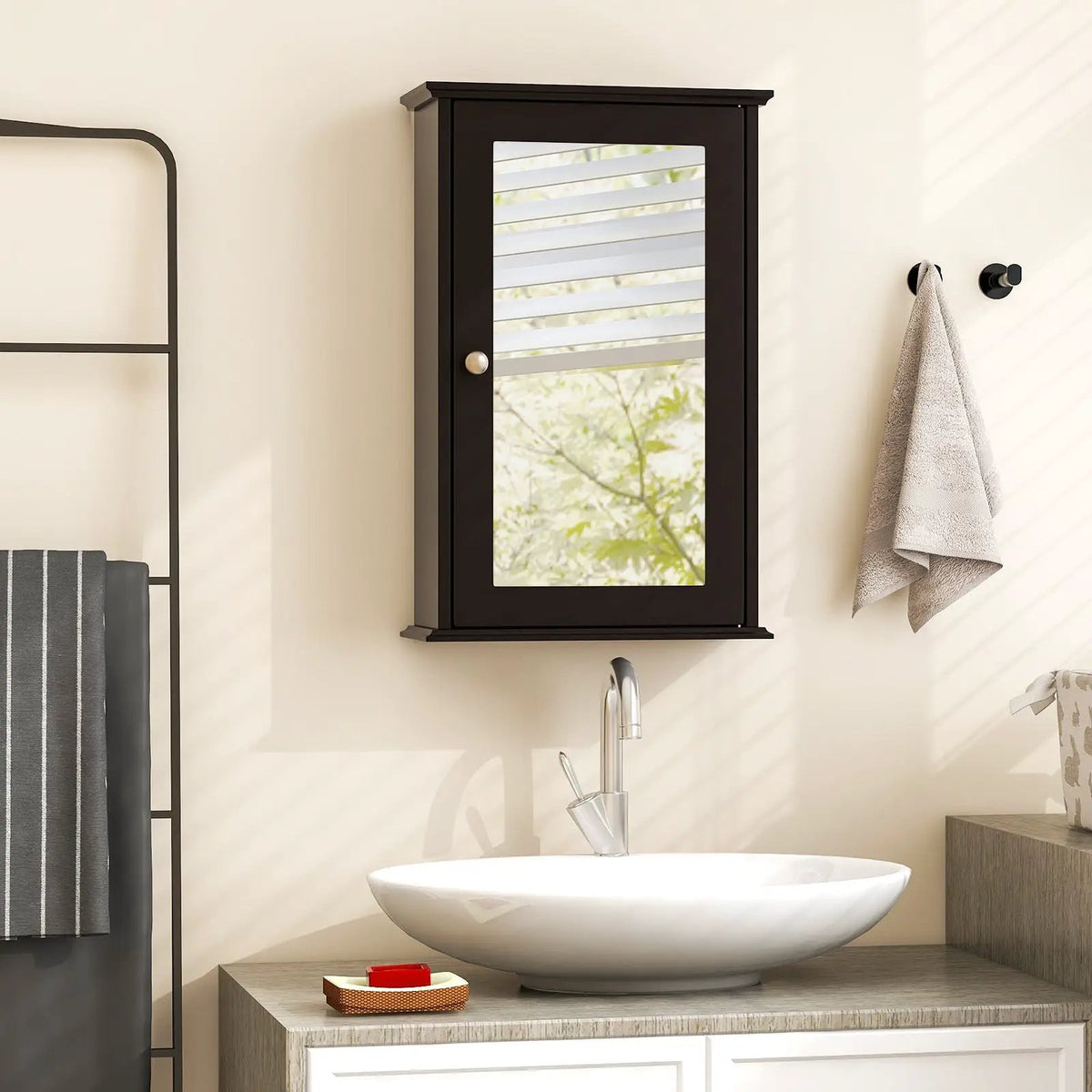Bathroom Wall Cabinet with Single Mirror Door by DirectDeals