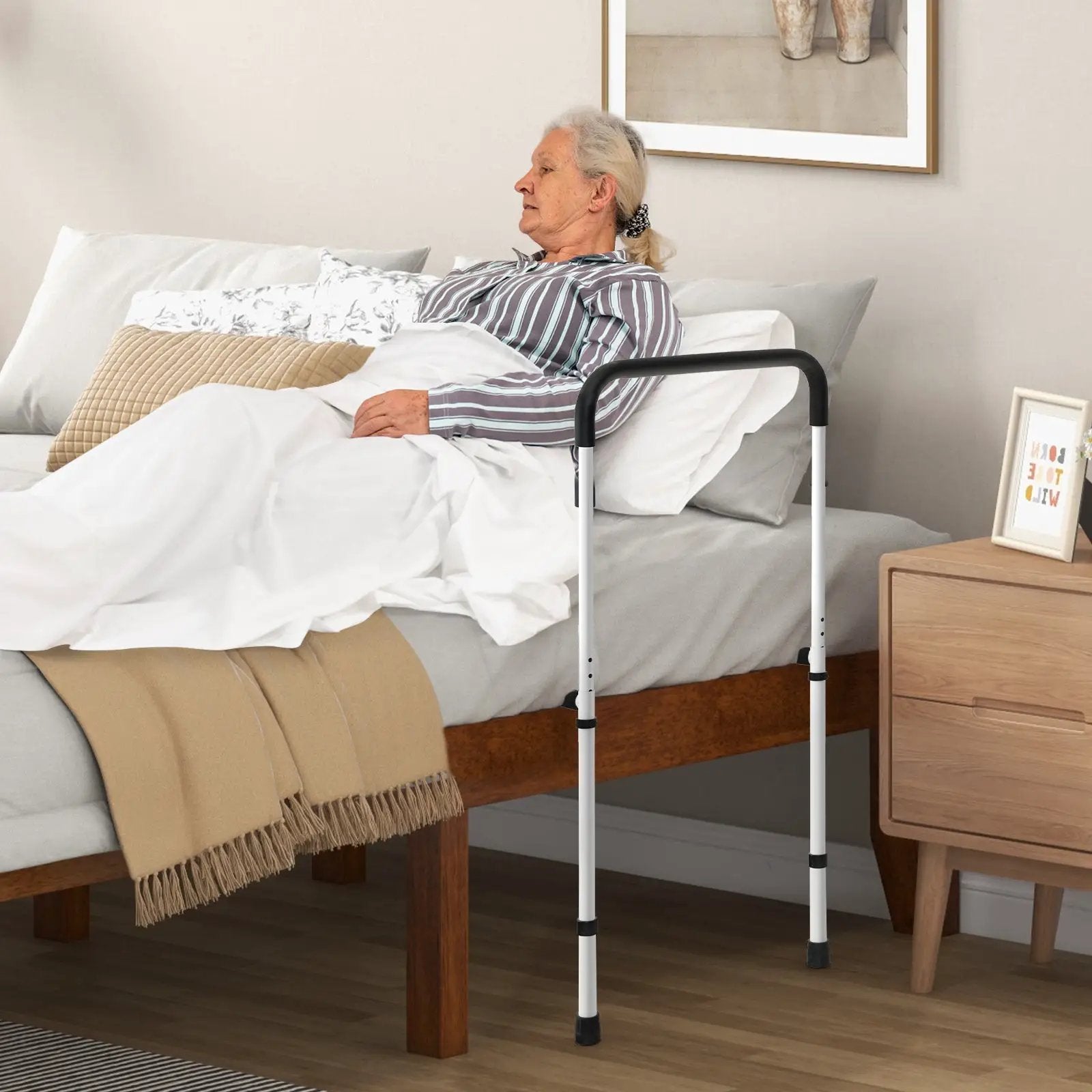 Bed Assist Rail Adjustable Fall Prevention by DirectDeals