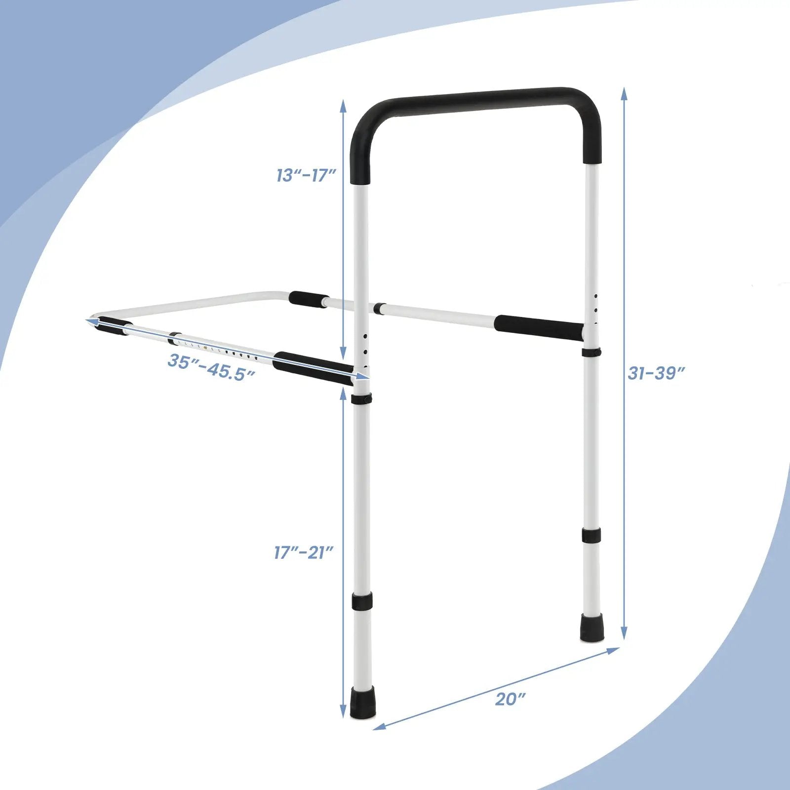 Bed Assist Rail Adjustable Fall Prevention by DirectDeals
