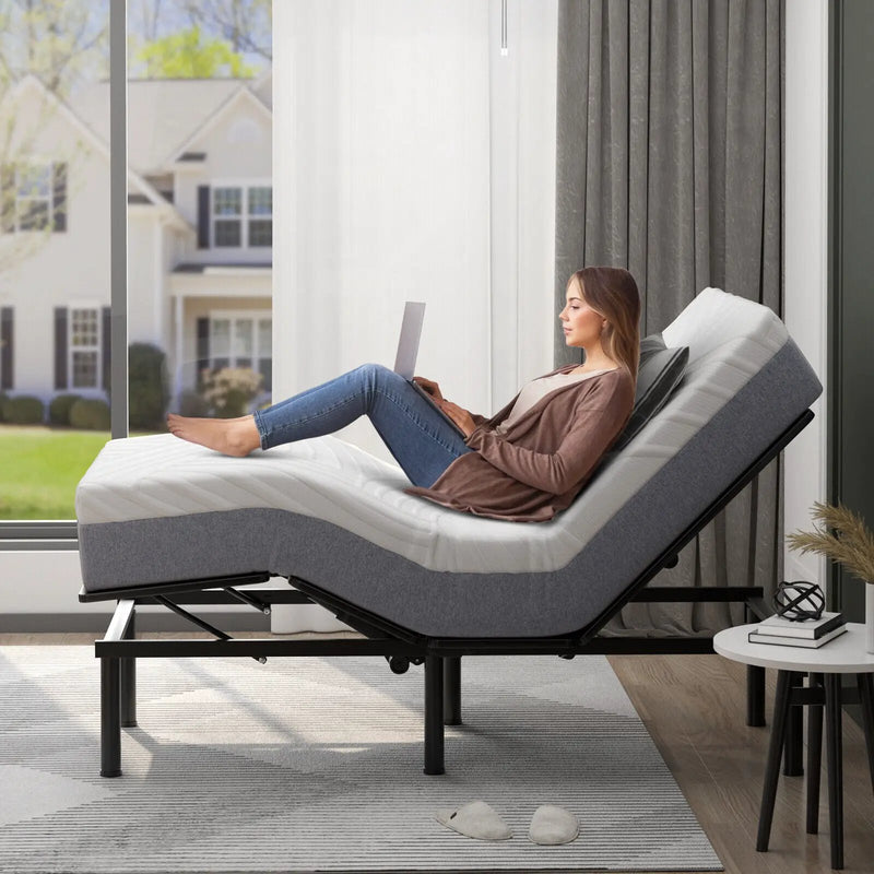 3D Bed Mattress Gel Memory Foam Convoluted Foam for Adjustable Bed by DirectDeals