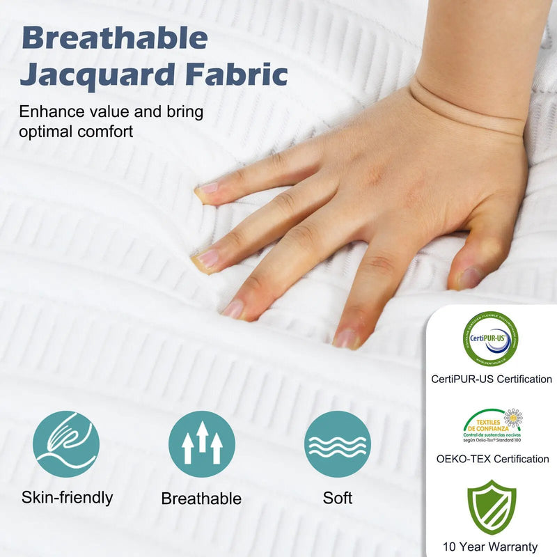 3D Bed Mattress Gel Memory Foam Convoluted Foam for Adjustable Bed by DirectDeals