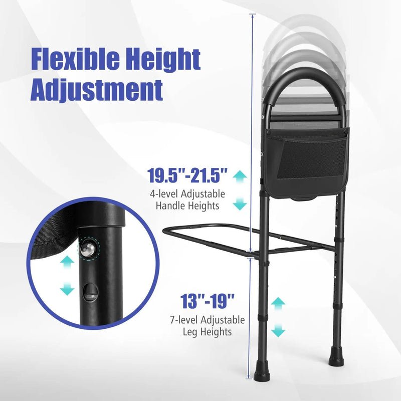 Bed Rails for Elderly Adults Safety Height Adjustable Bed Assist Railings by DirectDeals
