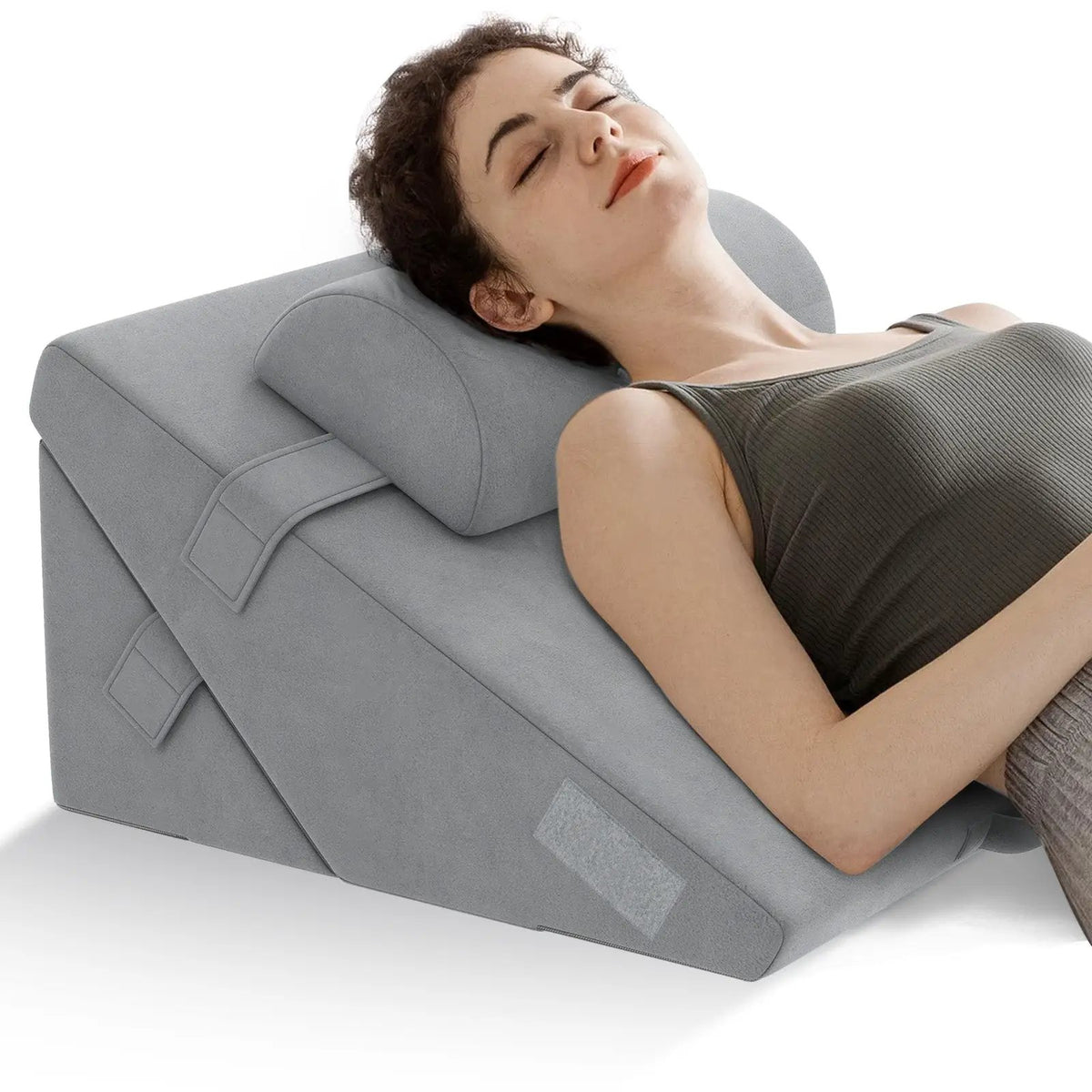 3 Pieces Bed Wedge Pillow Set with Air Memory Foam by DirectDeals