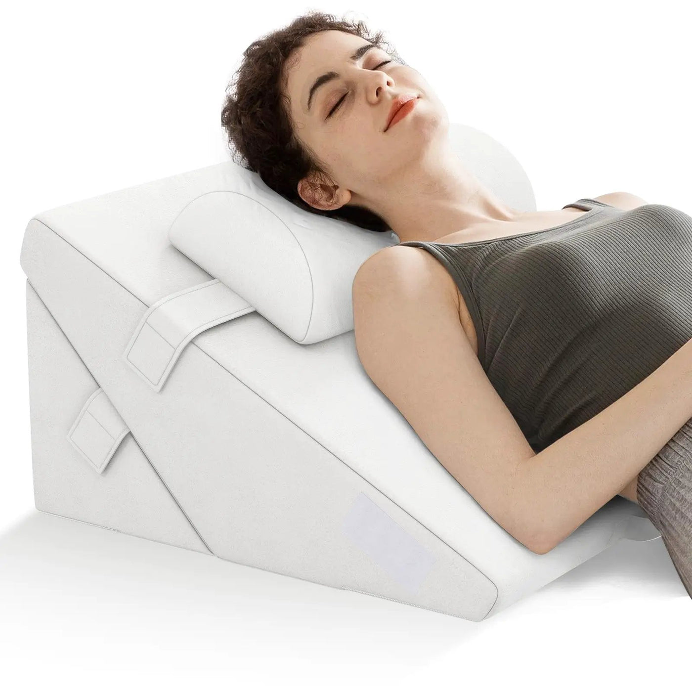 3 Pieces Bed Wedge Pillow Set with Air Memory Foam by DirectDeals