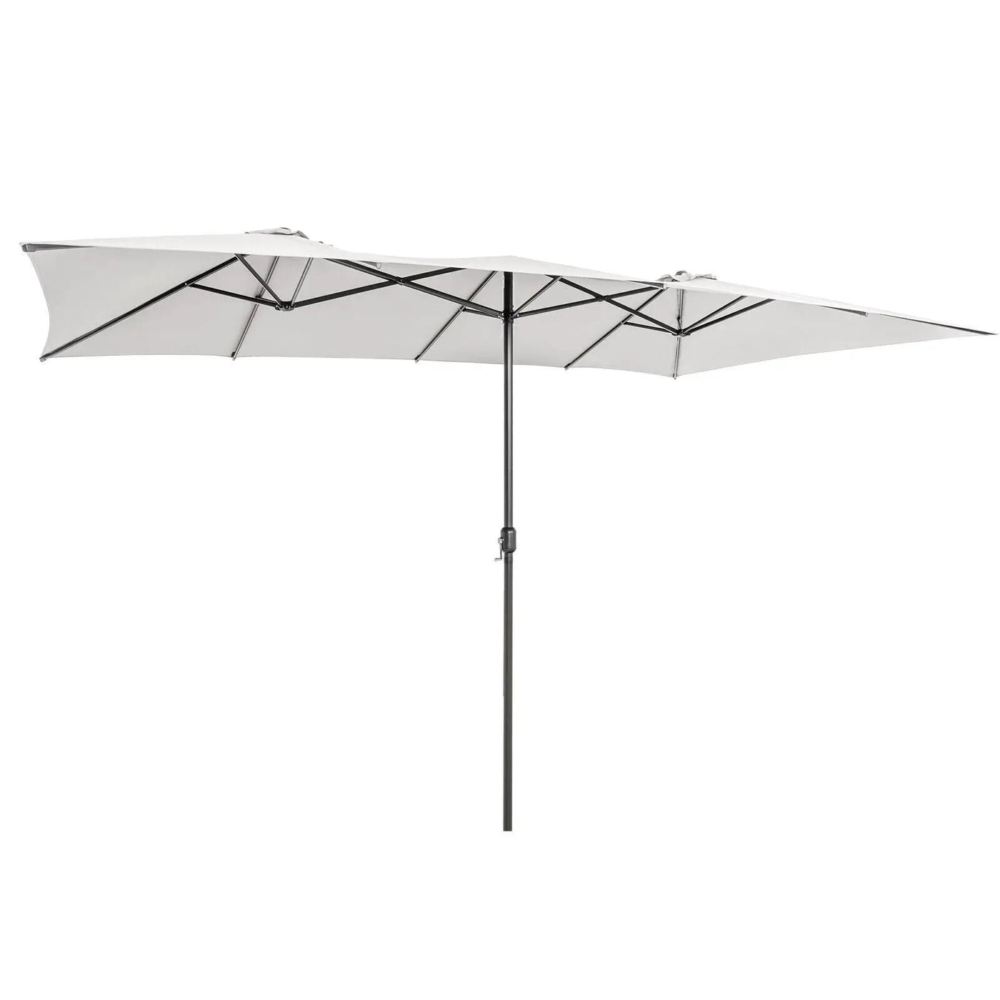 15 Feet Double-Sized Patio Umbrella with Crank Handle and Vented Tops by DirectDeals