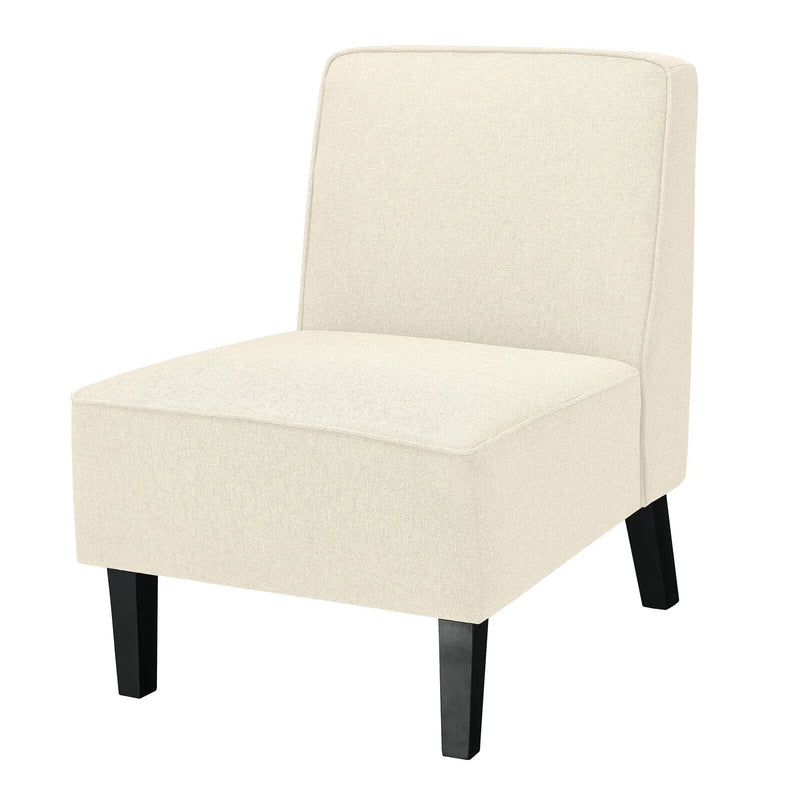 Modern Armless Accent Sofa Chair with Rubber Wood Legs by DirectDeals