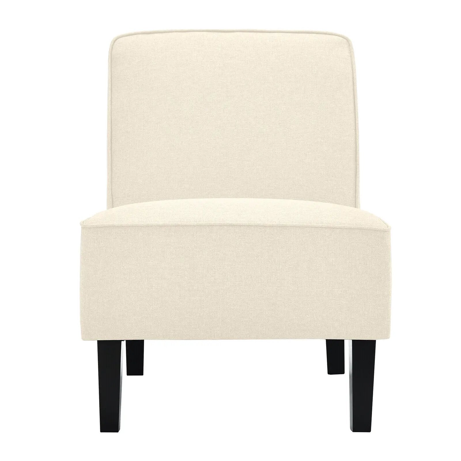 Modern Armless Accent Sofa Chair with Rubber Wood Legs by DirectDeals
