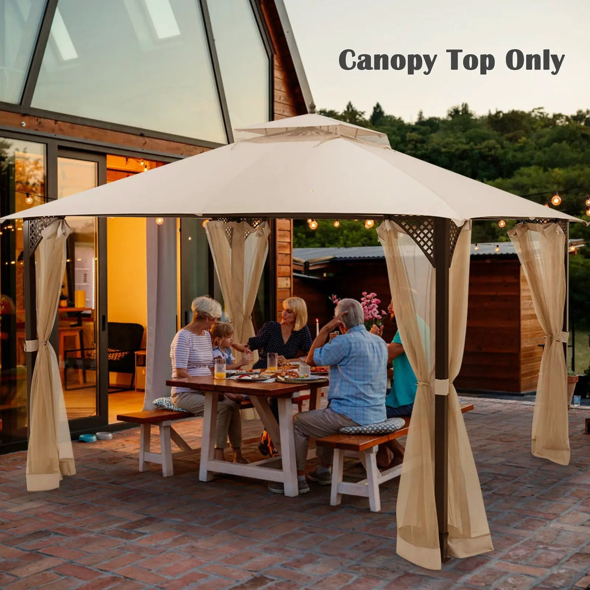 10 x 12 Feet Gazebo Replacement Top with Air Vent and Drainage Holes by DirectDeals
