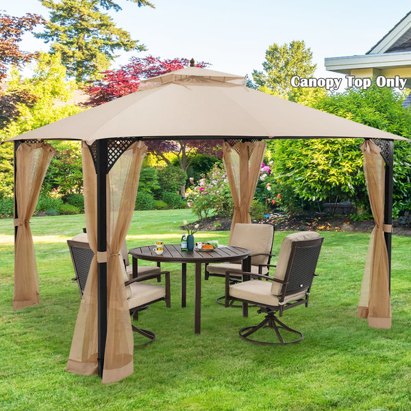 10 x 12 Feet Gazebo Replacement Top with Air Vent and Drainage Holes