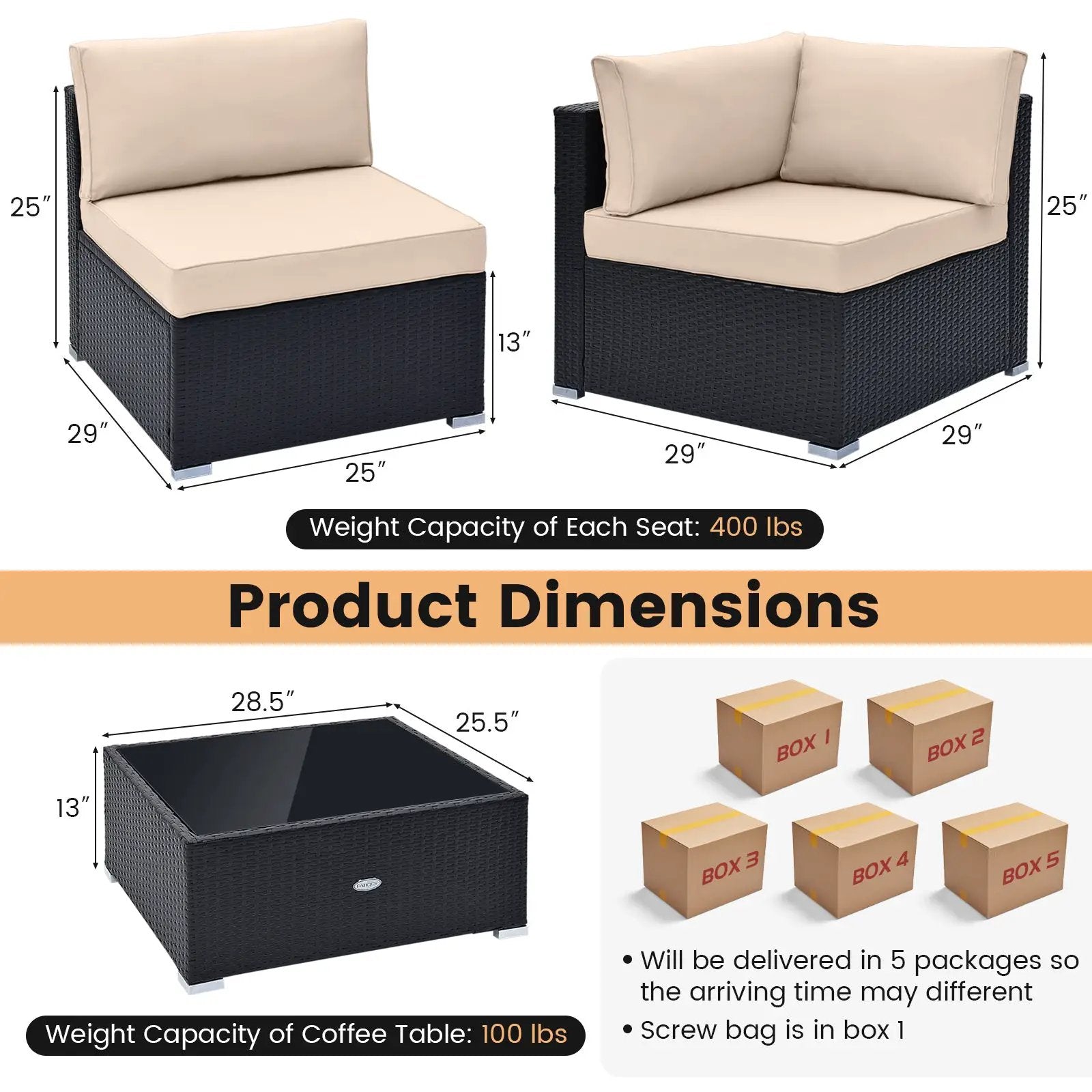 10 Piece Outdoor Wicker Conversation Set with Seat and Back Cushions by DirectDeals