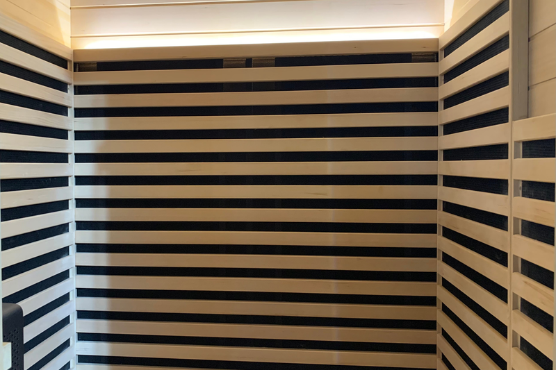 Blisspod | Bergen | Full Spectrum Ultimate Indoor Sauna | Red Light Therapy | 2 Person, installed in a room