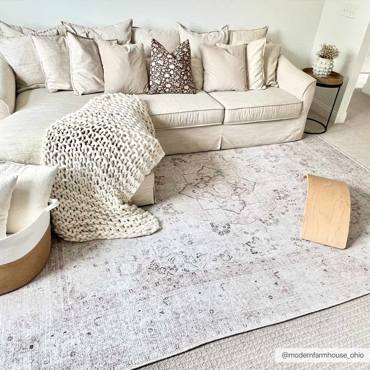 Bethany Vintage Flat Pile Washable Rug by Boutique Rugs