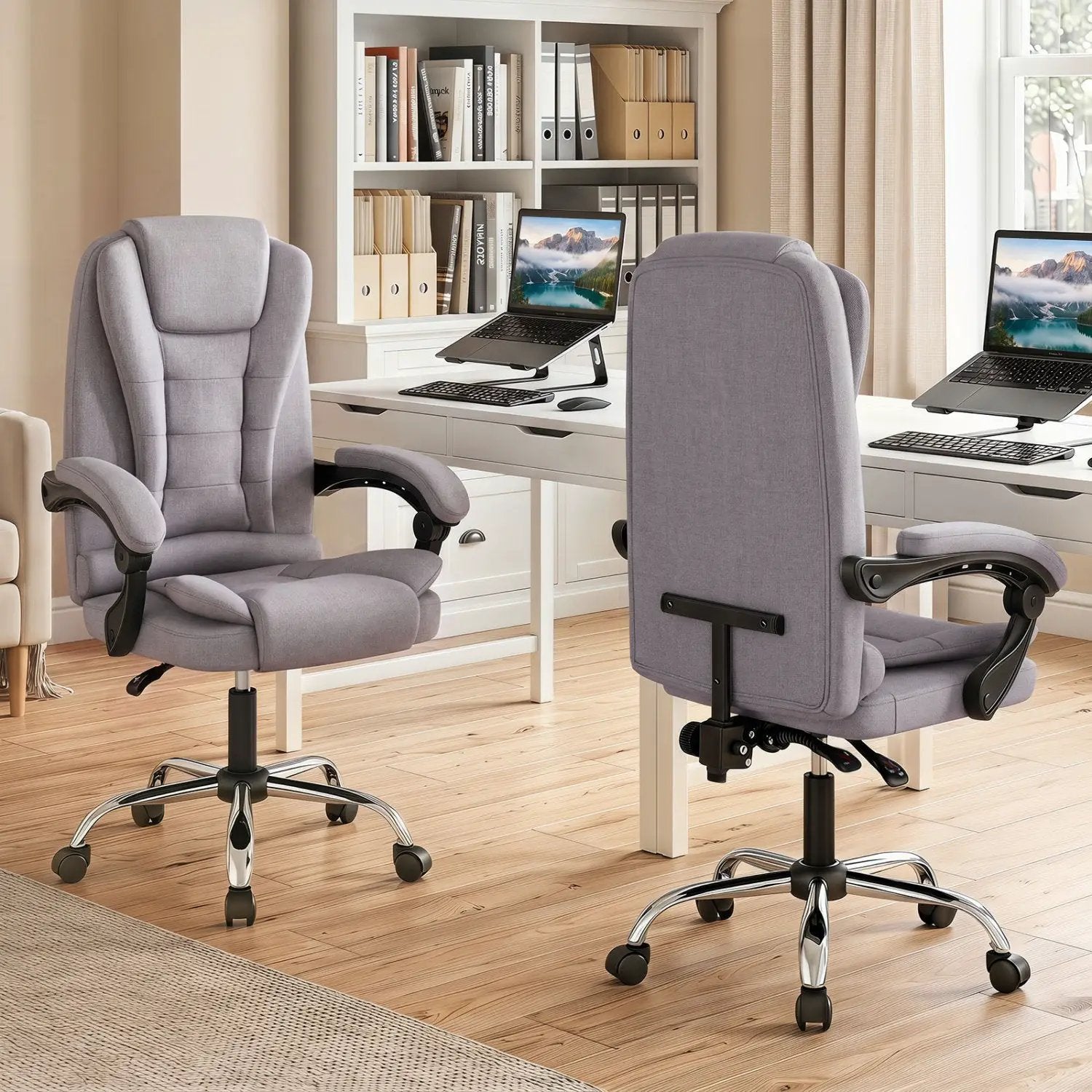 Executive Office Chair with Linkage Armrests & Reclining Back by DirectDeals