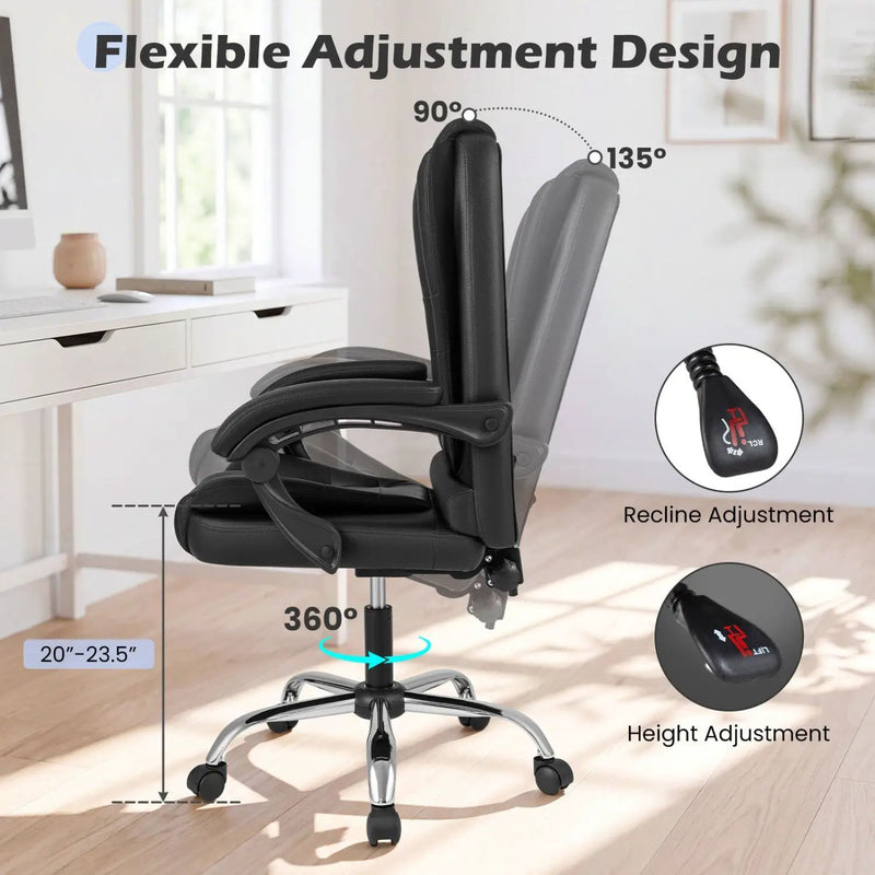 Executive Office Chair with Linkage Armrests & Reclining Back by DirectDeals