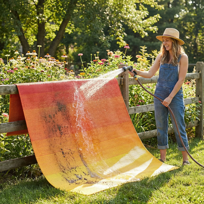 Big Sur - Sunset Outdoor Rug for Patio by Fab Habitat
