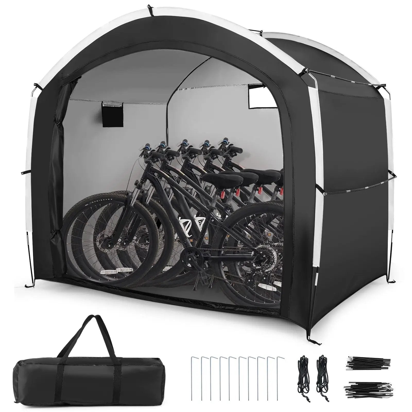 Bike Storage Shed Tent with PU4000MM Waterproof 210D Oxford Fabric for 5 Bikes by DirectDeals