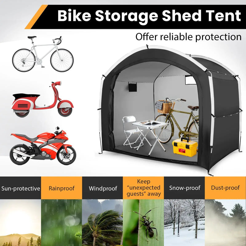 Bike Storage Shed Tent with PU4000MM Waterproof 210D Oxford Fabric for 5 Bikes by DirectDeals
