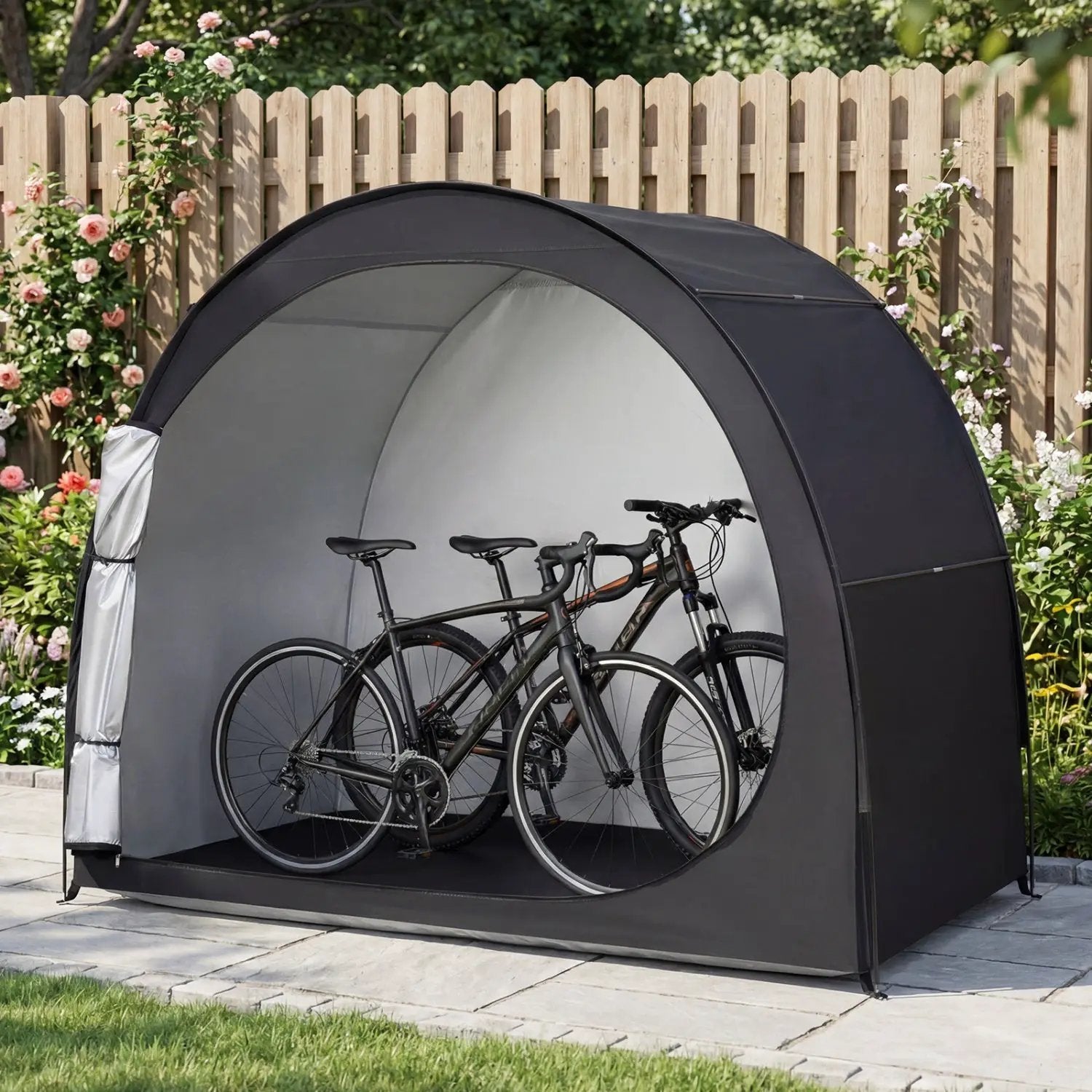 Bike Storage Tent Portable Bicycle Shed with Waterproof PU Coated Oxford Fabric by DirectDeals