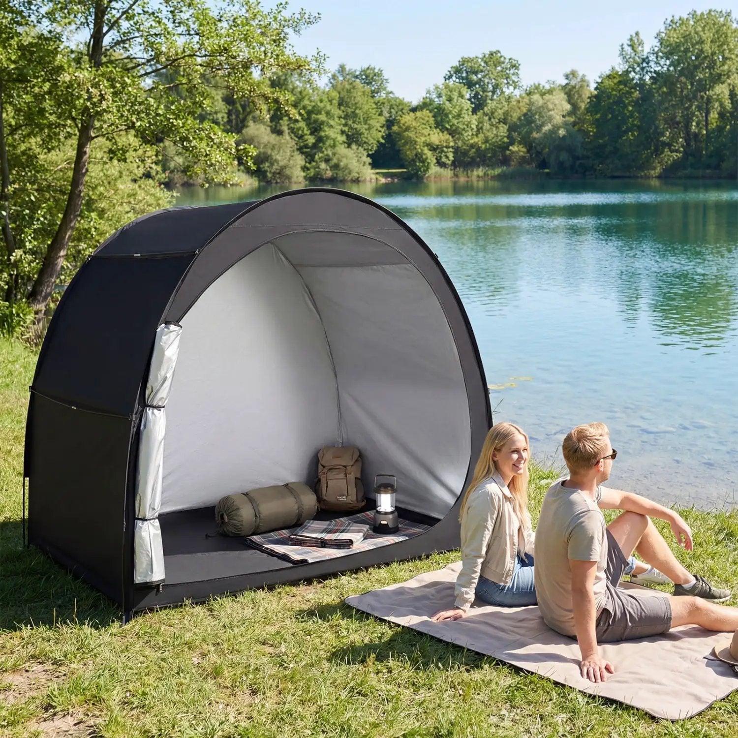 Bike Storage Tent Portable Bicycle Shed with Waterproof PU Coated Oxford Fabric by DirectDeals