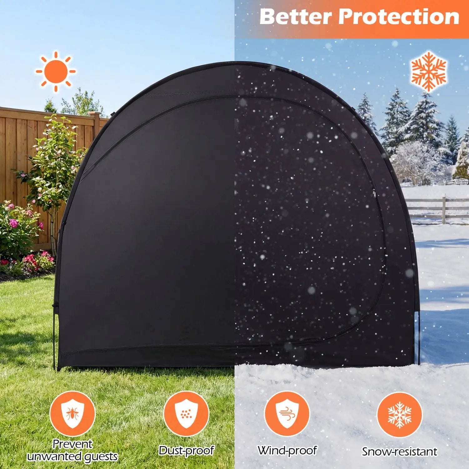 Bike Storage Tent Portable Bicycle Shed with Waterproof PU Coated Oxford Fabric by DirectDeals