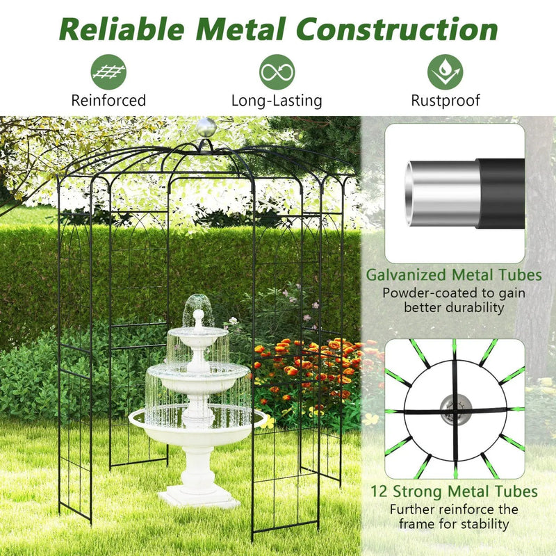 Birdcage Shape Gazebo for Climbing Plants and Wedding Ceremony Decoration by DirectDeals
