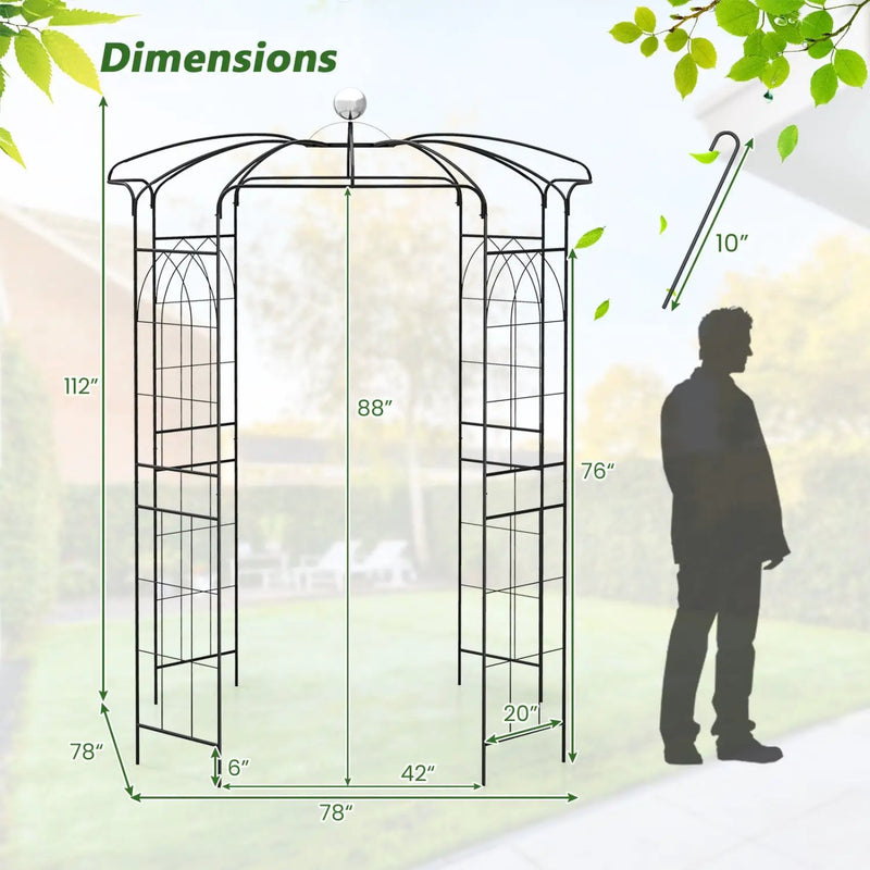 Birdcage Shape Gazebo for Climbing Plants and Wedding Ceremony Decoration by DirectDeals